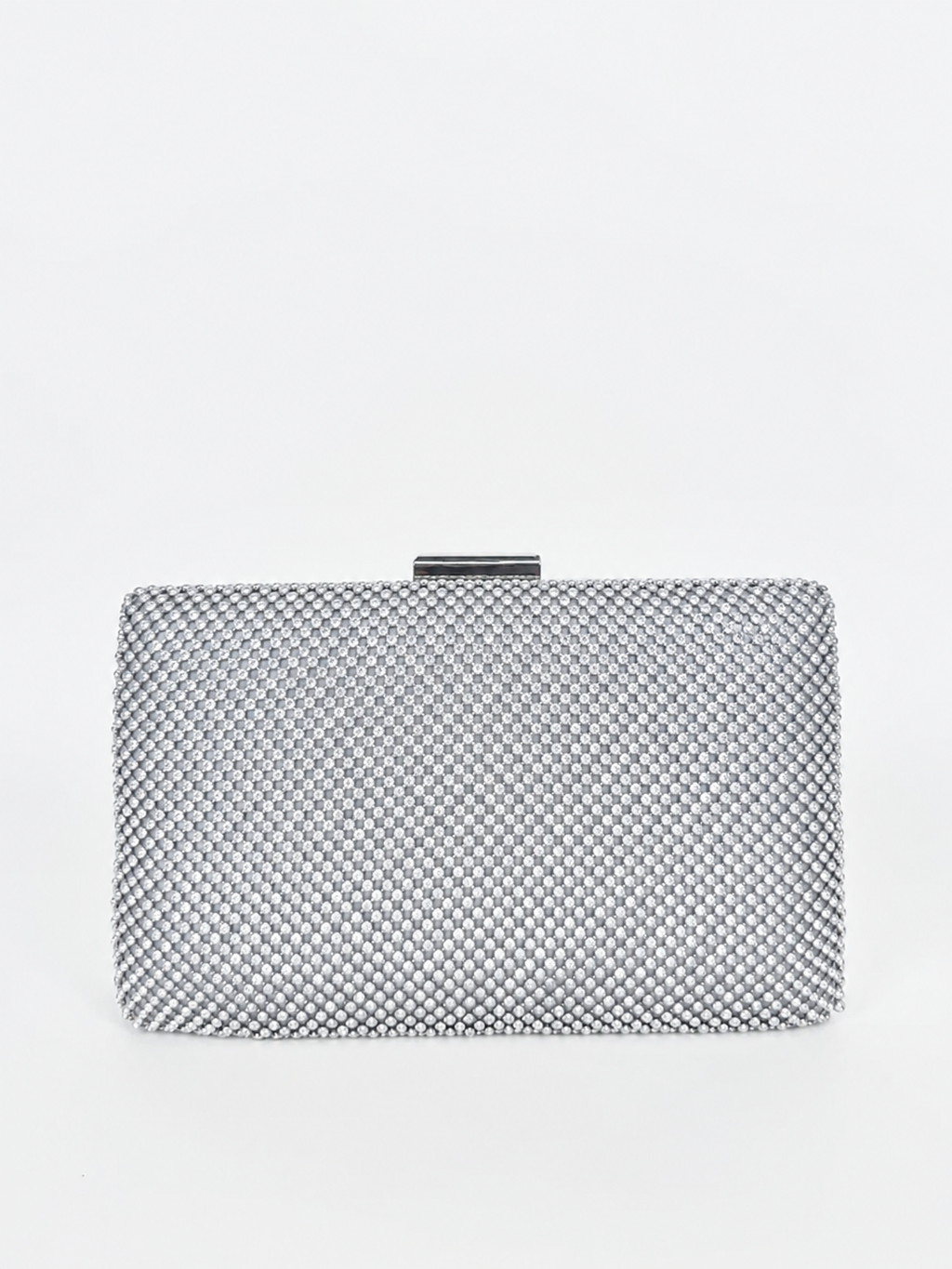 Clutch com brilhos prateados