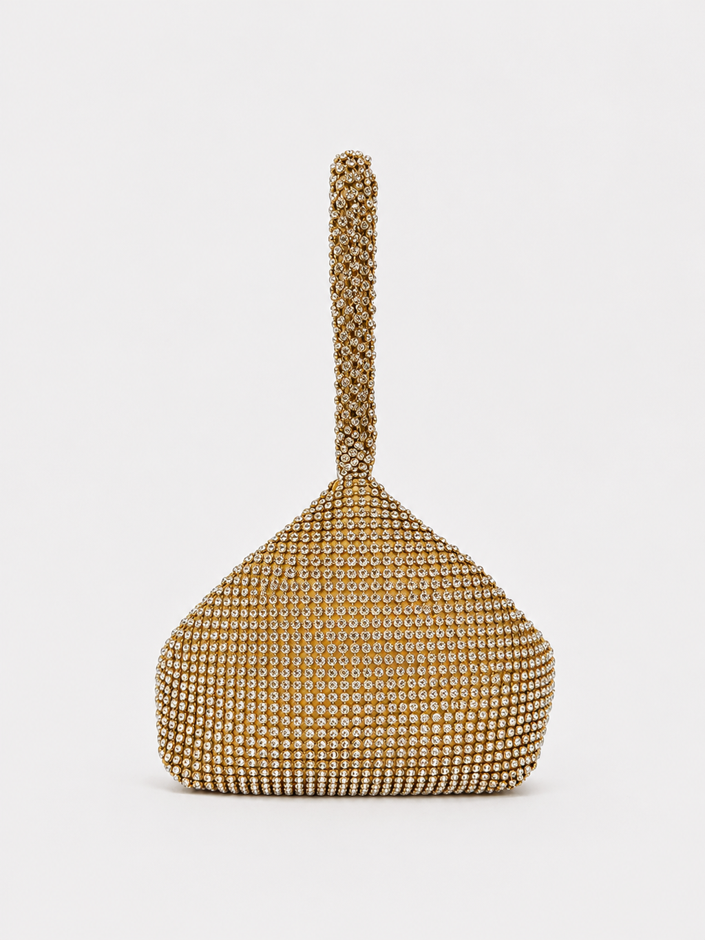 Bolsa de mão com brilhos dourados
