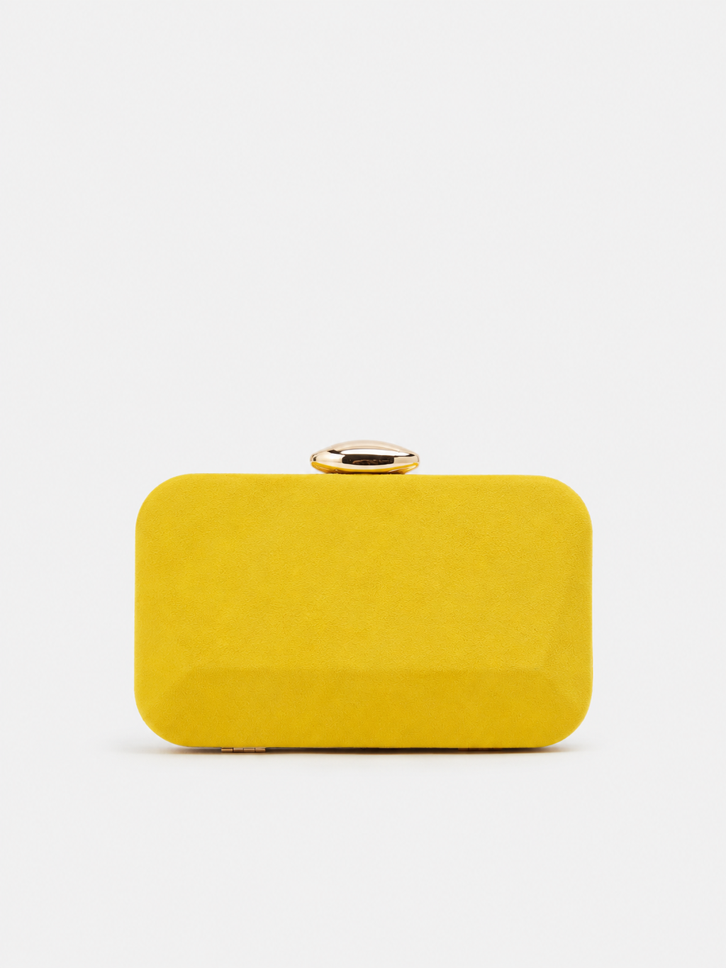 Bolsa de mão horizontal oval amarela