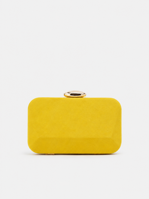Bolsa de mão horizontal oval amarela