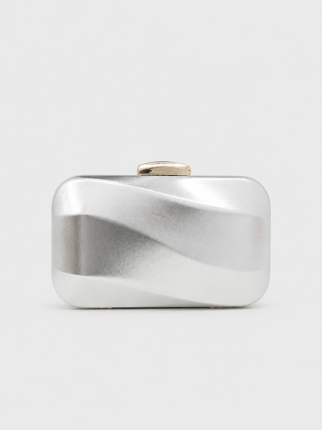 Clutch com efeito de onda prateado