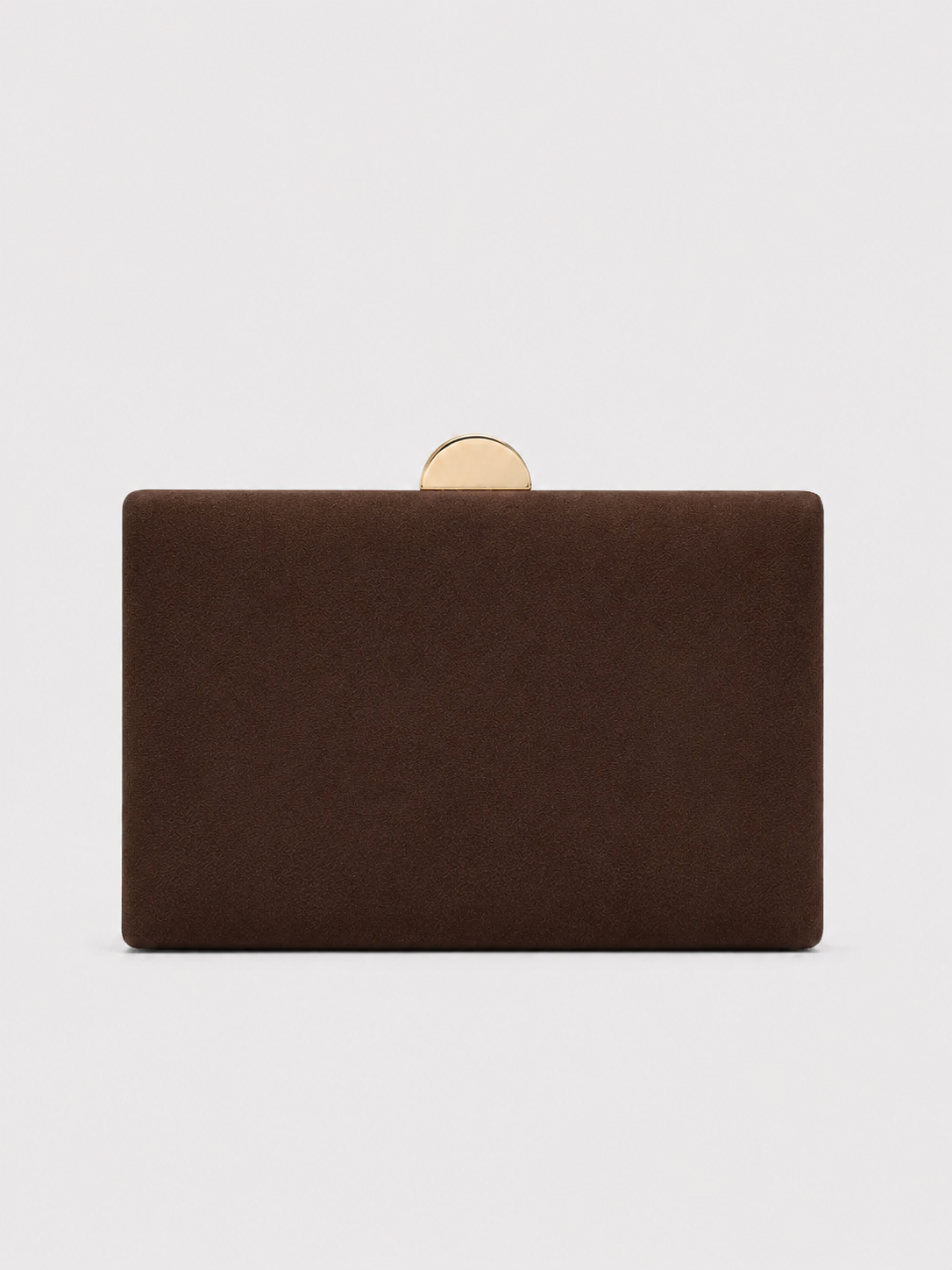 Clutch horizontal cor de chocolate