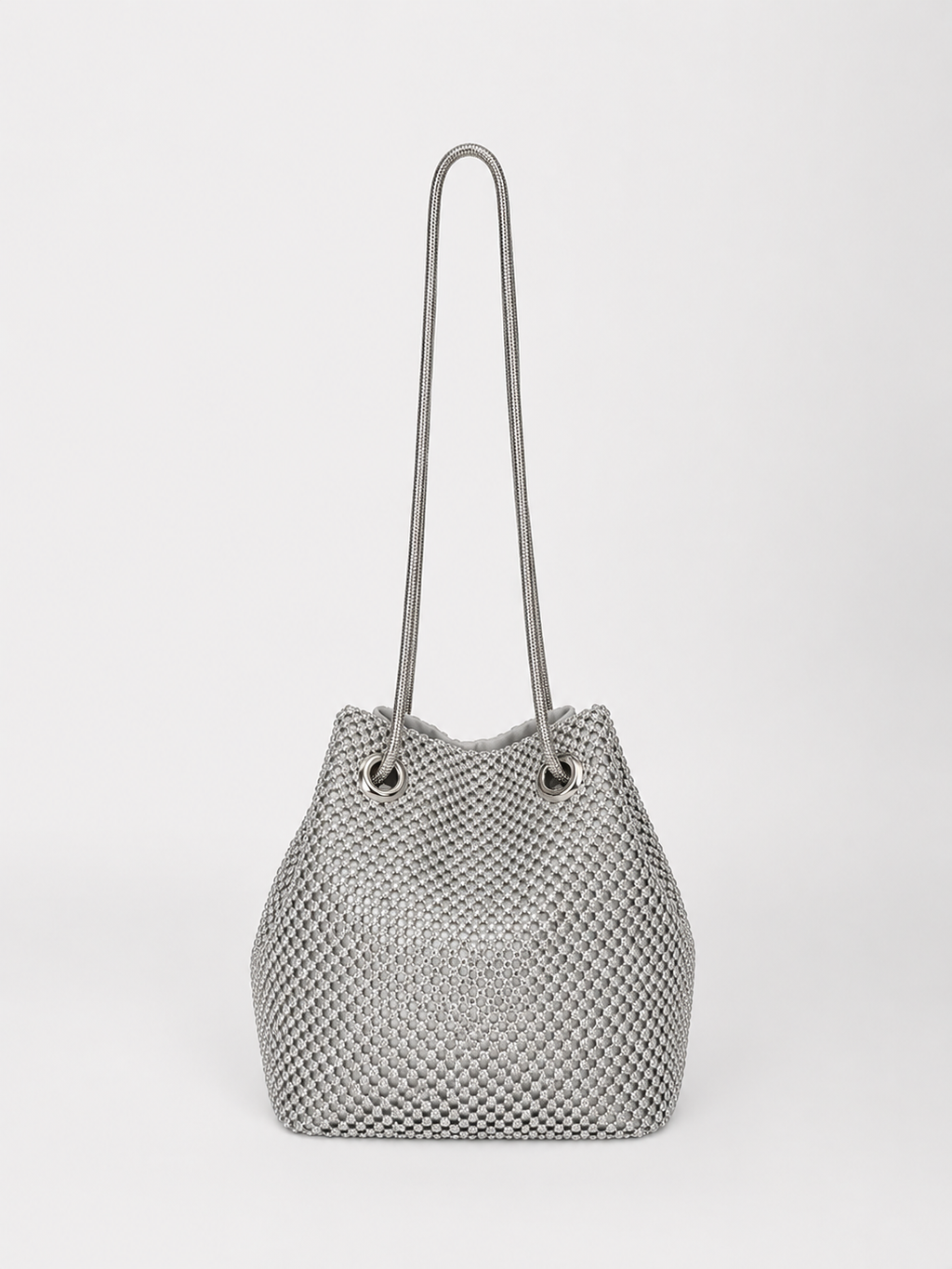 Bolsa de mão prateada para festas