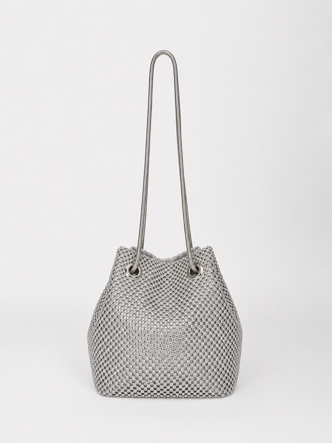 Bolsa de mão prateada para festas