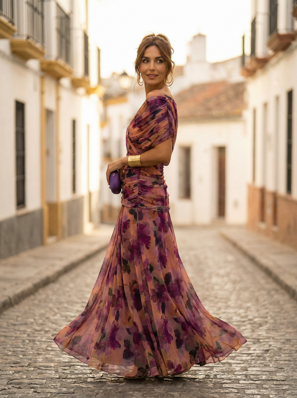 Leo | Vestido longo elegante com decote em V
