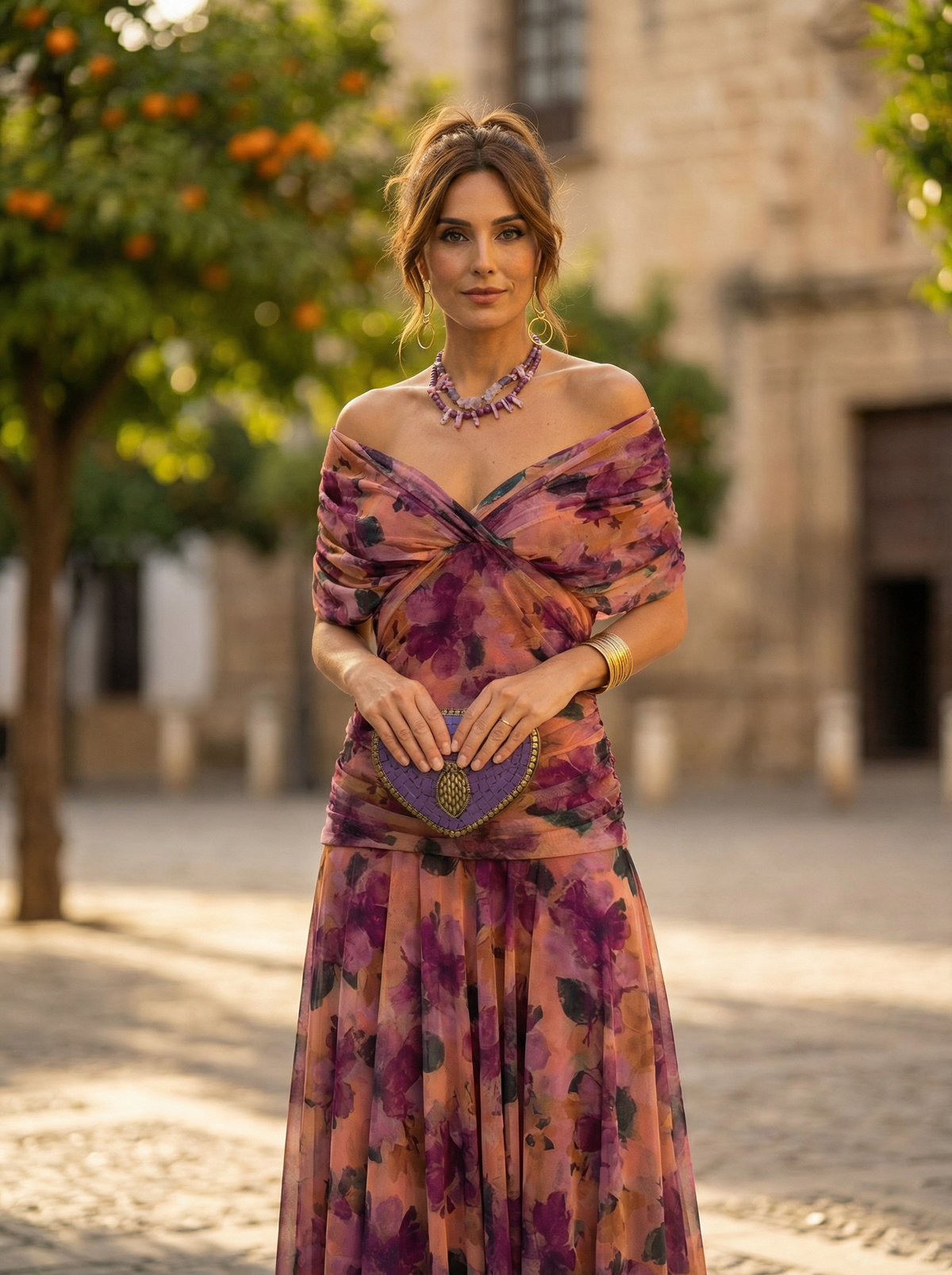 Leo | Vestido longo elegante com decote em V