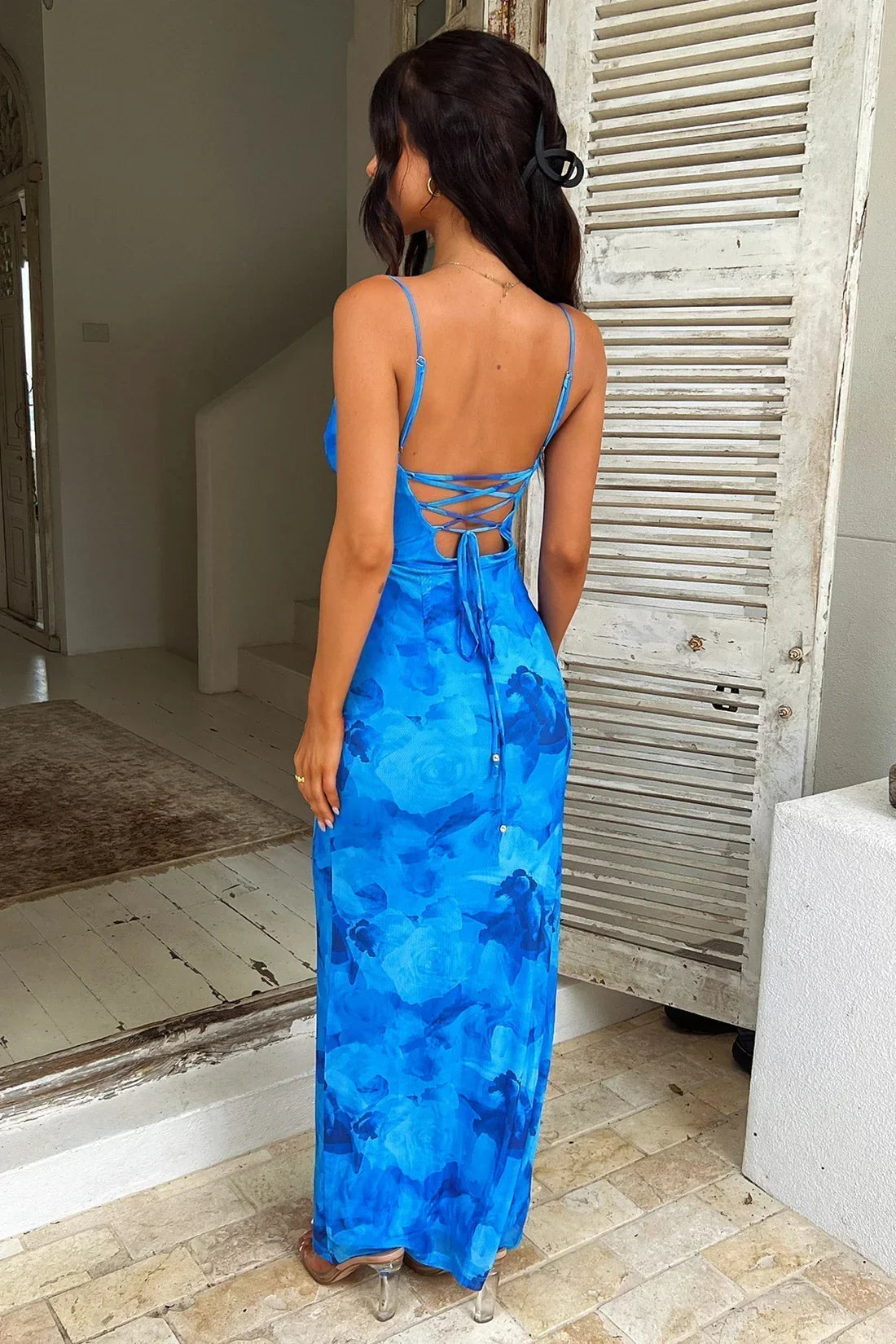 Vestido largo Leah estampado