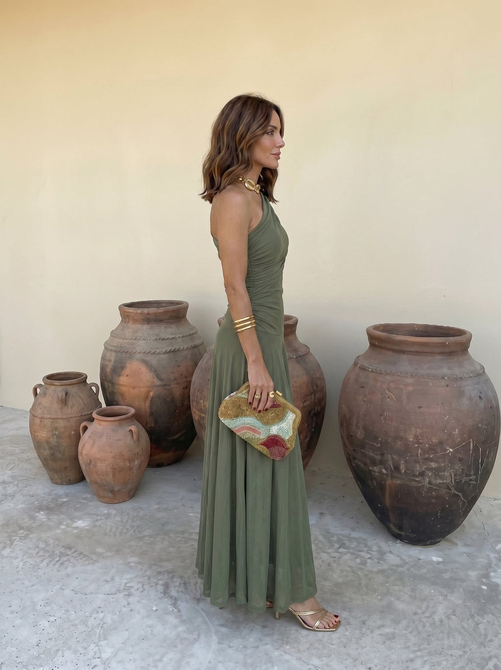 Irene / Vestido elegante de malha sem alças