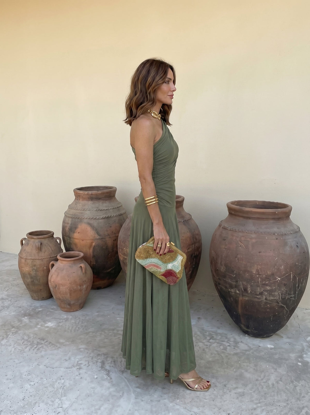 Irene / Vestido elegante de malha sem alças