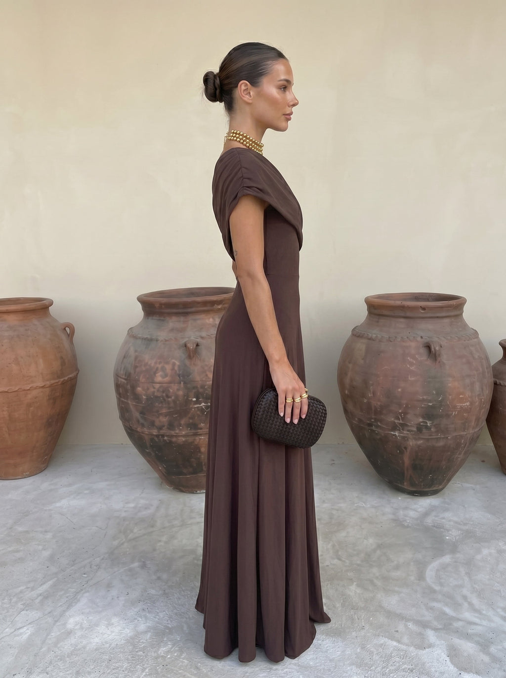 Irene / Vestido elegante de malha sem alças