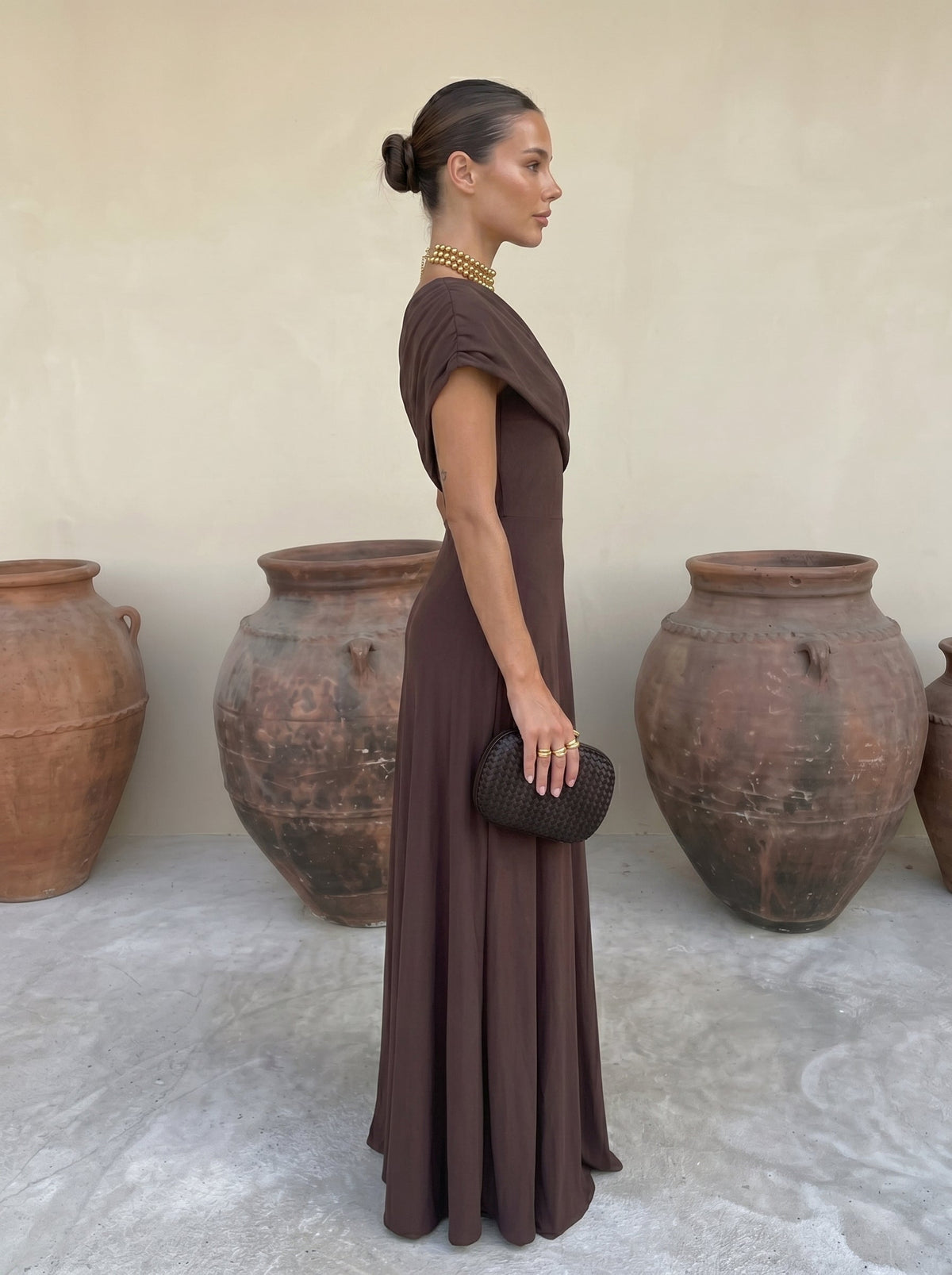 Irene / Vestido elegante de malha sem alças