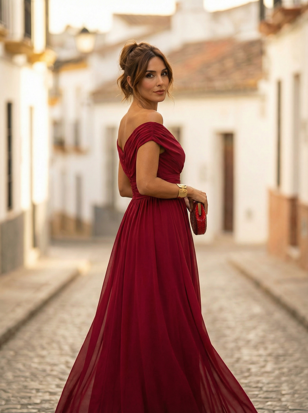 Leo | Vestido longo elegante com decote em V