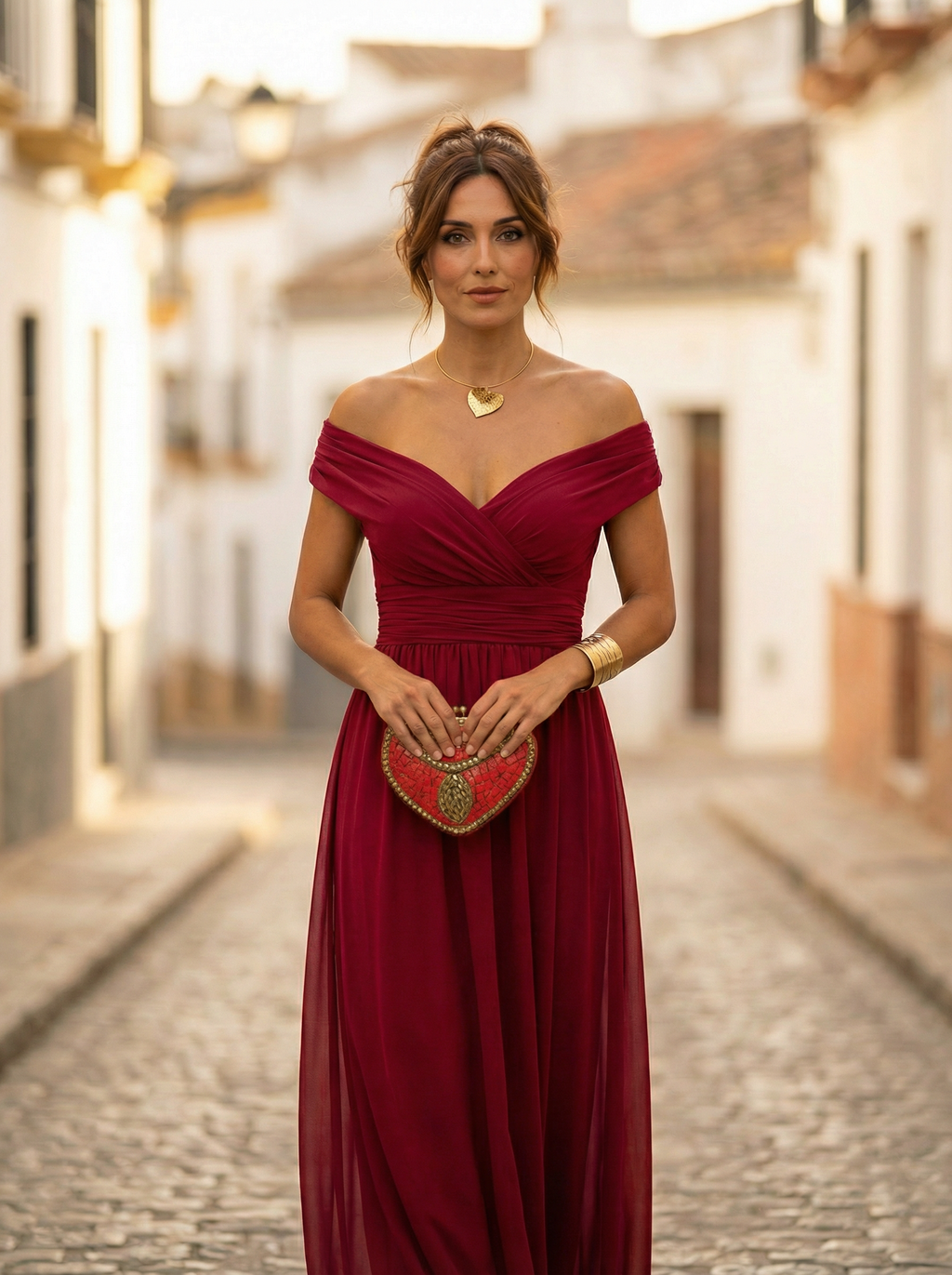 Leo | Vestido longo elegante com decote em V