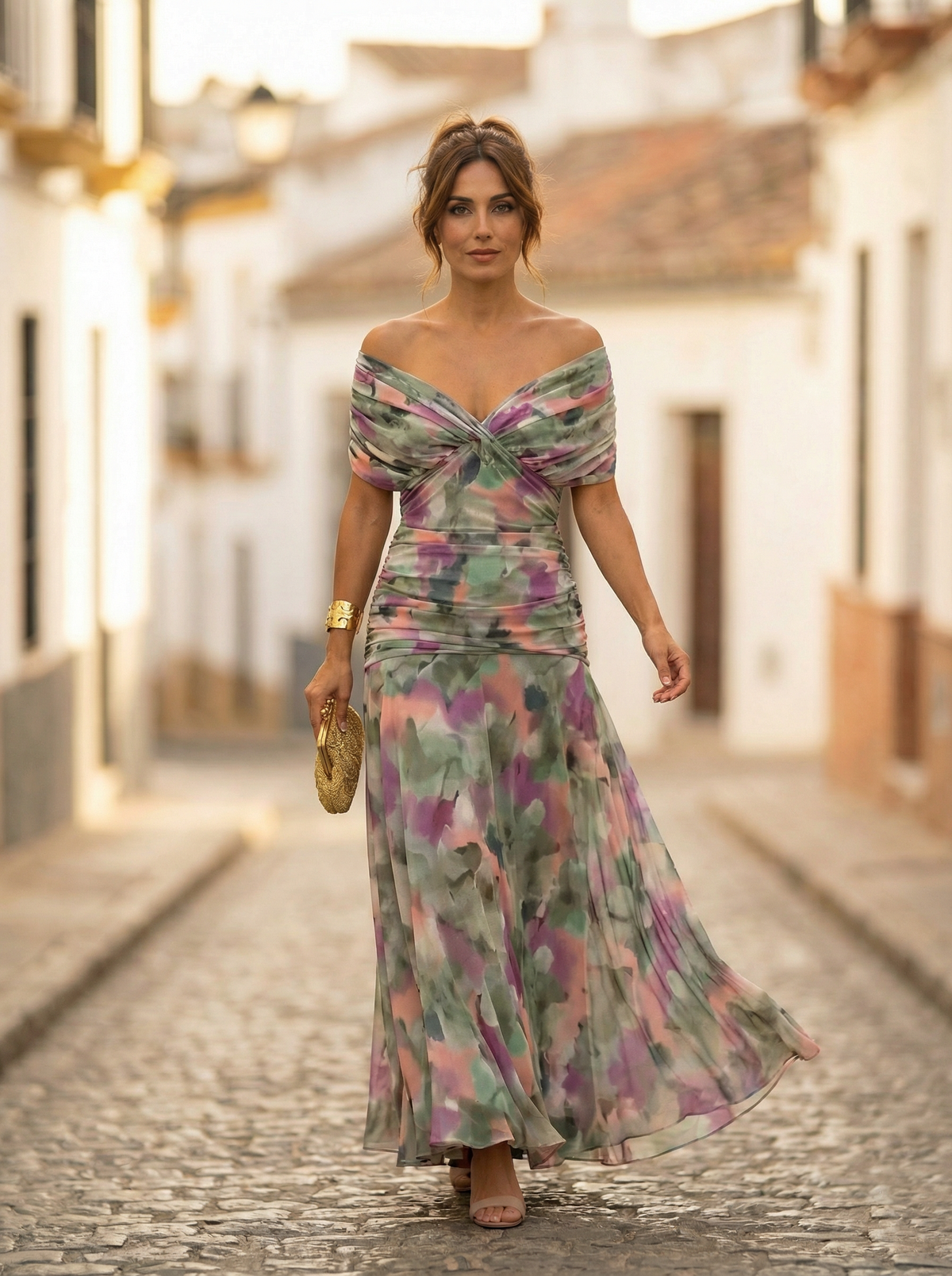 Leo | Vestido longo elegante com decote em V