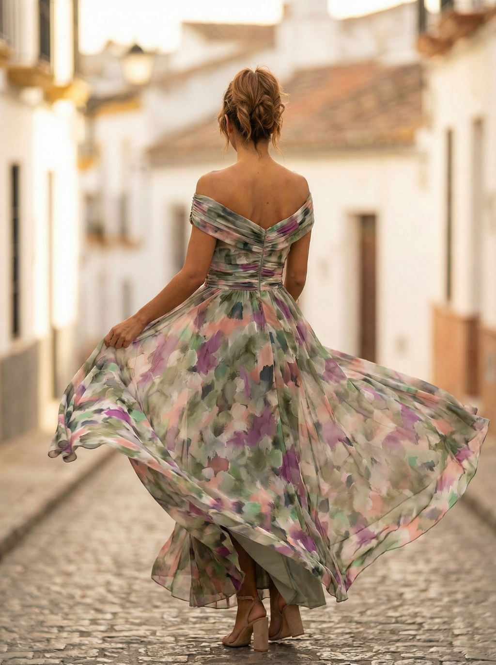 Leo | Vestido longo elegante com decote em V