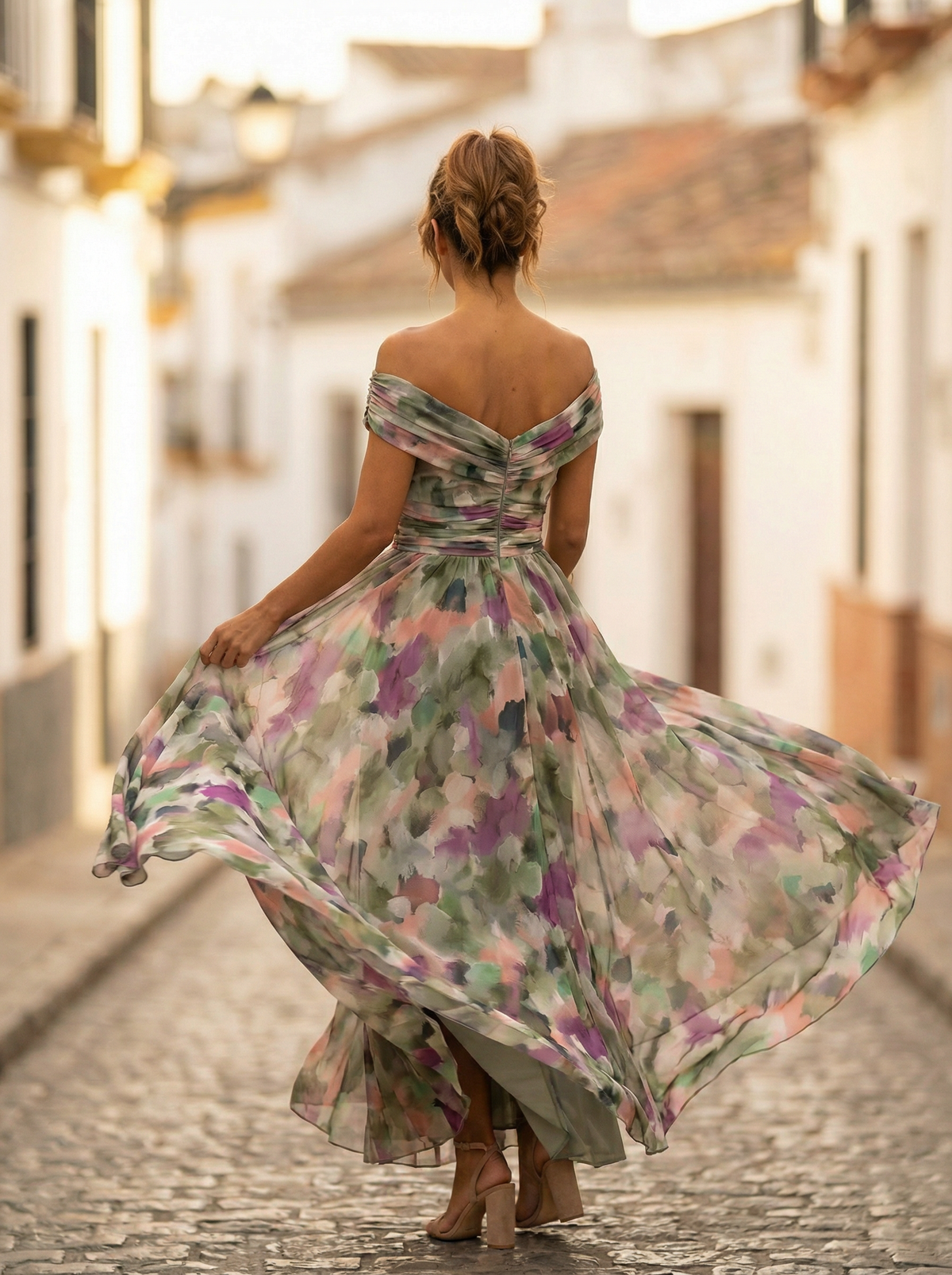 Leo | Vestido longo elegante com decote em V