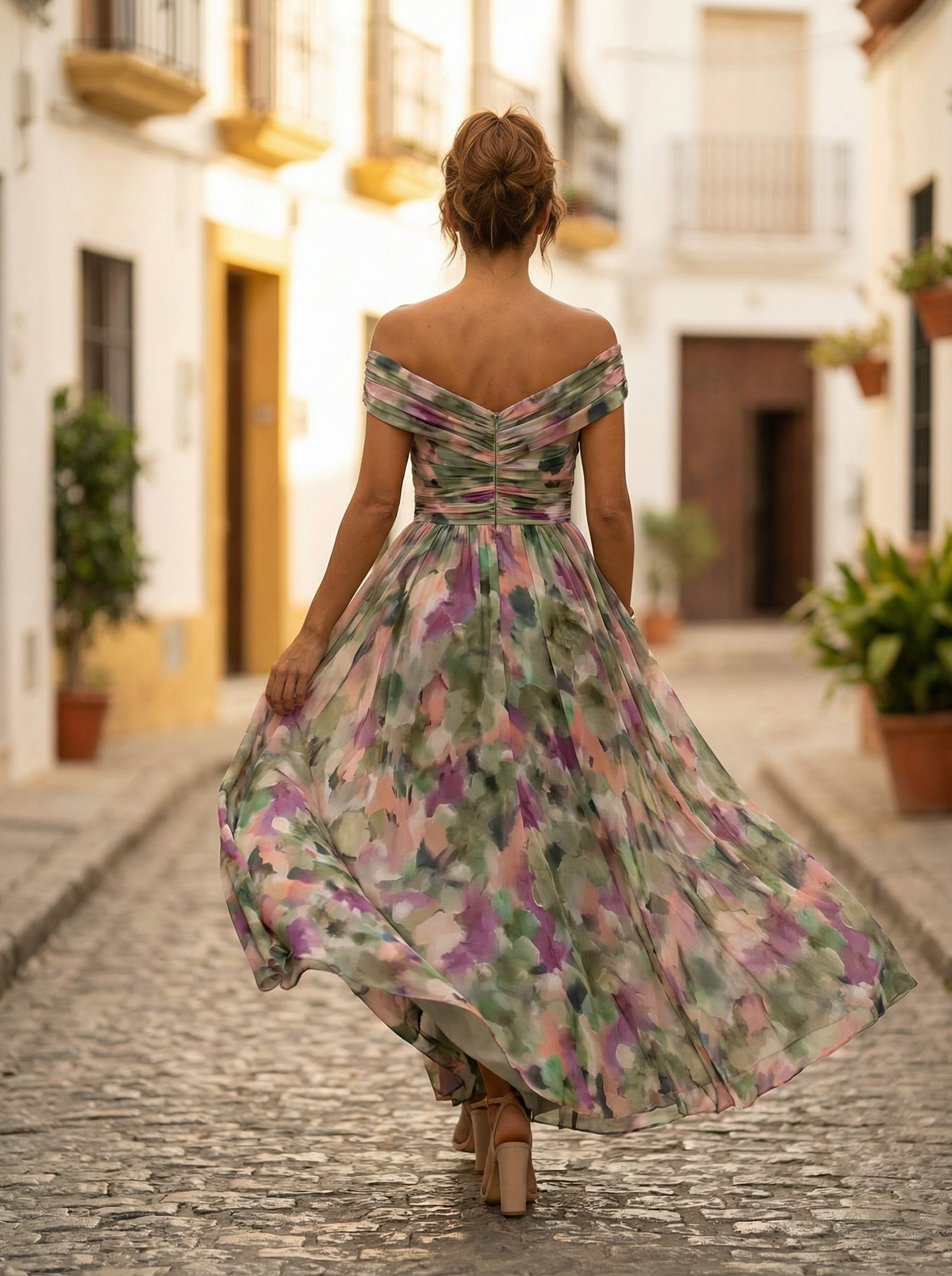 Leo | Vestido longo elegante com decote em V